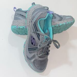 Skechers Trail SN149820Gray and Teal Athletic Sneakers Size 6 US
